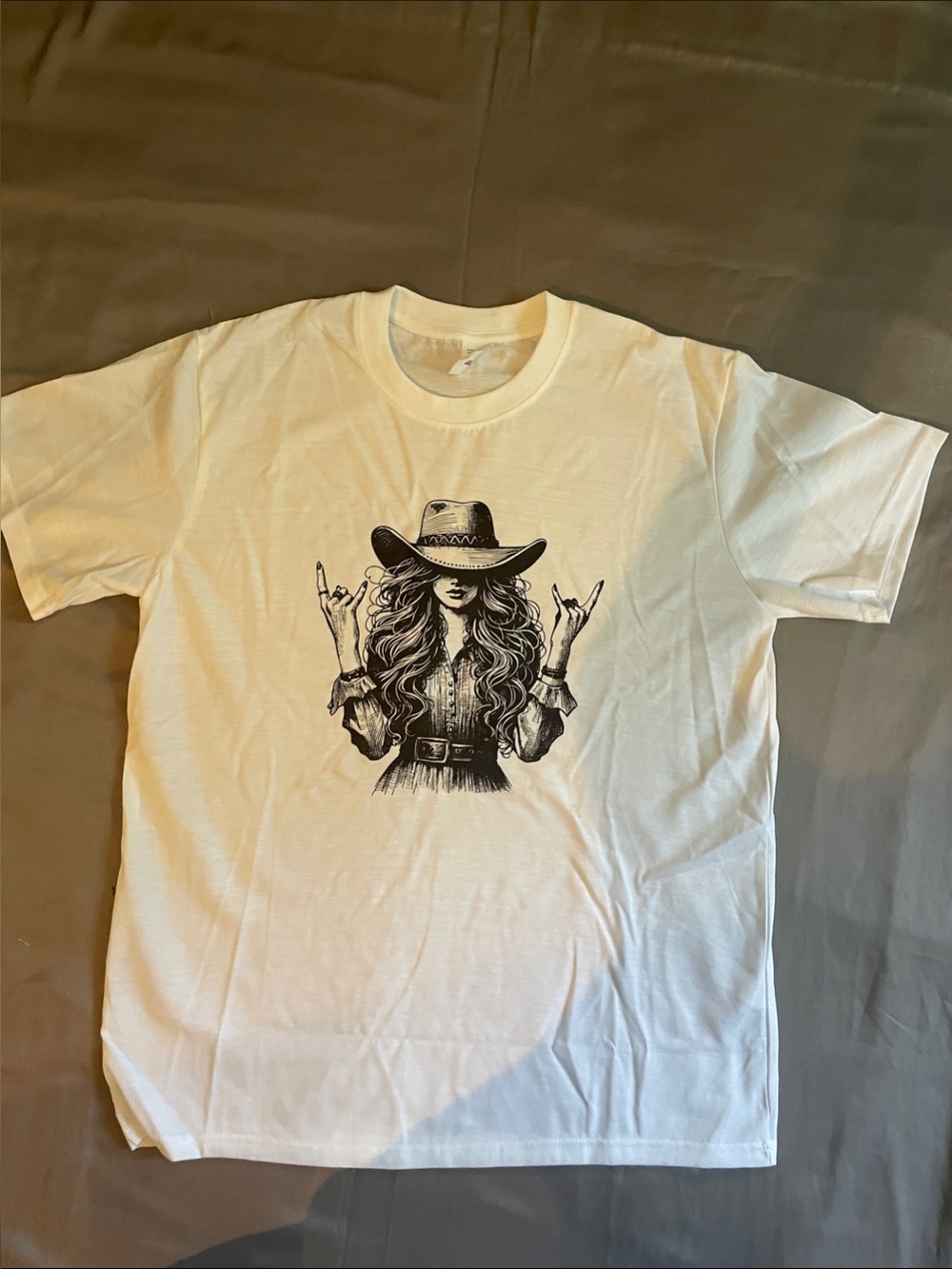 Women's Graphic Tee - Cowgirl Illustration